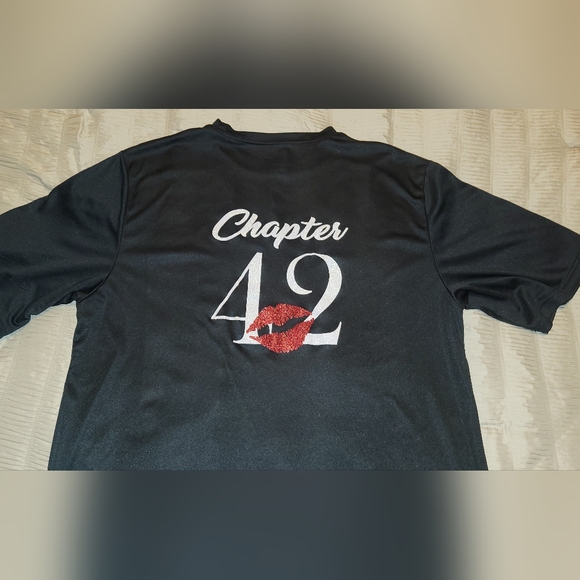 Black Dryfit T Shirt "Faboulous Since 1978" Front Chapter 42 Back - Picture 2 of 4